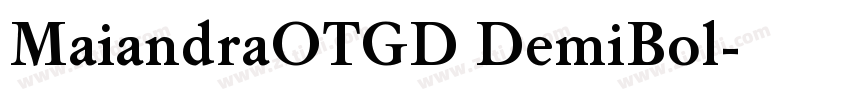 MaiandraOTGD DemiBol字体转换